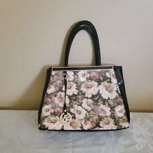 Women's Stephanie Nicole floral  satchel handbag patent leather